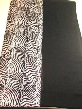 Black Zebra Print Mesh Hair Snood Head Wrap Cover